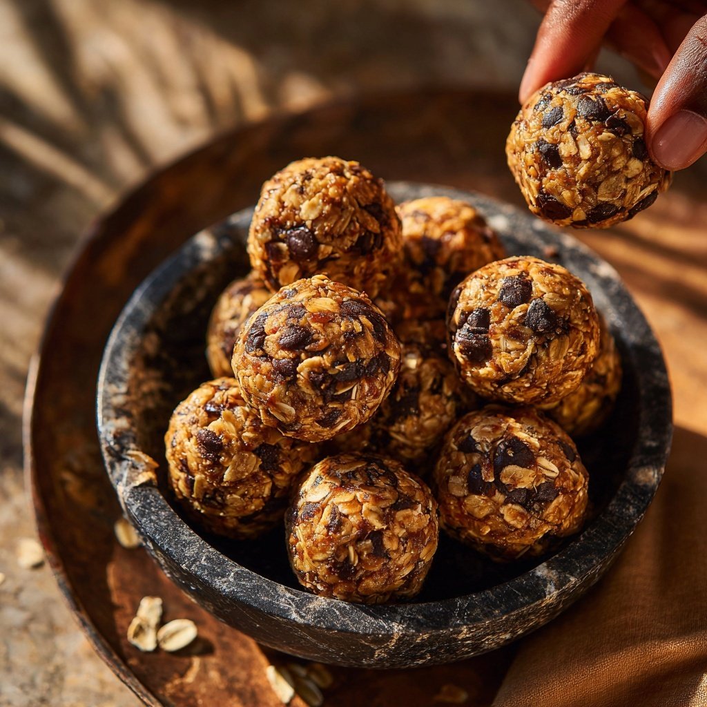 Healthy Snack Energy Balls With Oats