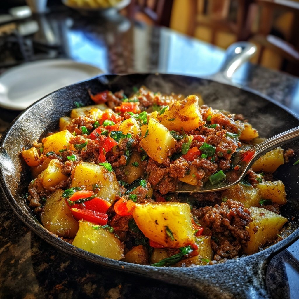 Easy Ground Beef Skillet With Potatoes
