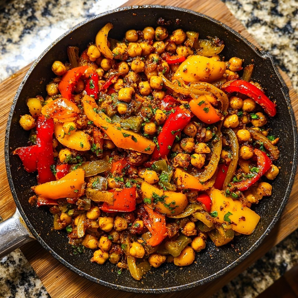 Jamaican Jerk Spiced Chickpea Skillet