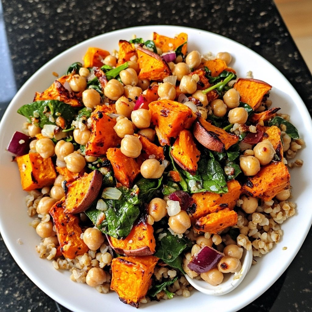 Healthy Lunch Roasted Veggie Grain Bowl