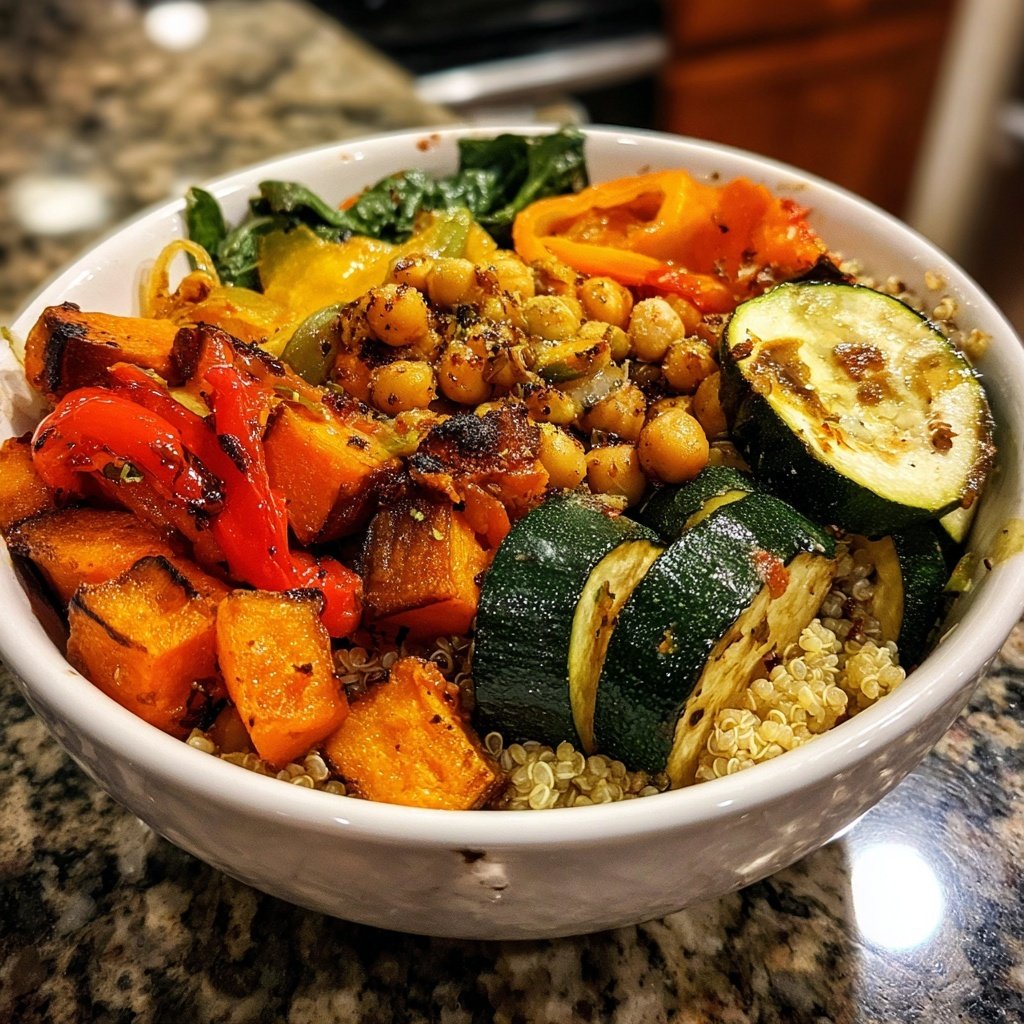 Healthy Roasted Veggie Quinoa Bowl