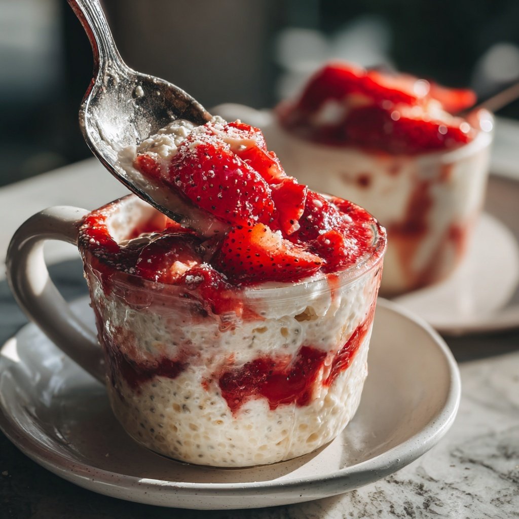 Strawberry Chia Breakfast Pots