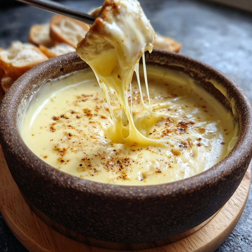 Fondue with Swiss Cheese and Nutmeg