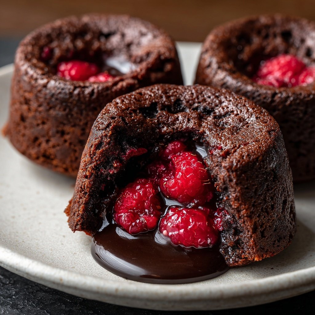 Chocolate Raspberry Lava Cakes