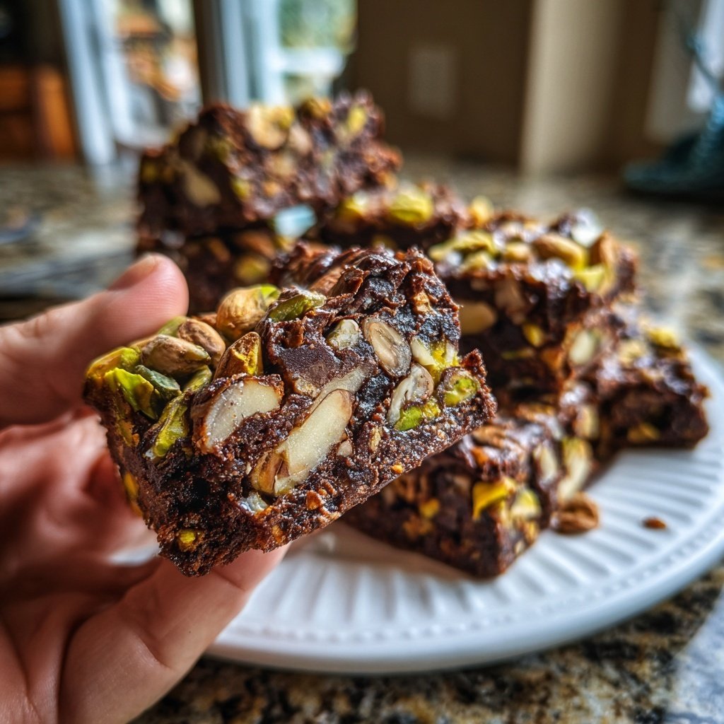 Chocolate Pistachio Almond Bars