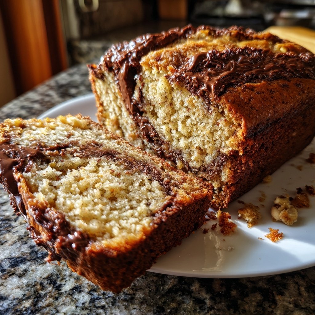 Banana Bread with Nutella Swirl Recipe