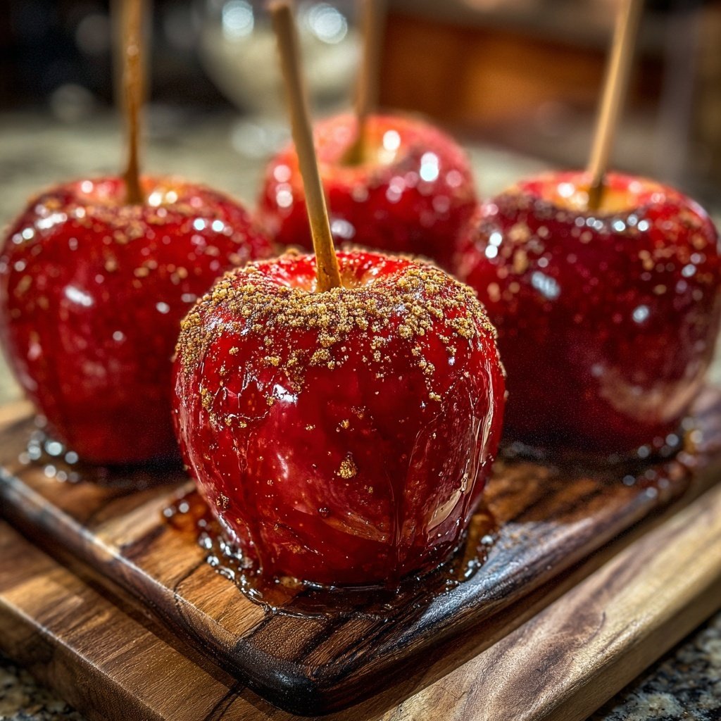 Red Candy Apples With Cinnamon