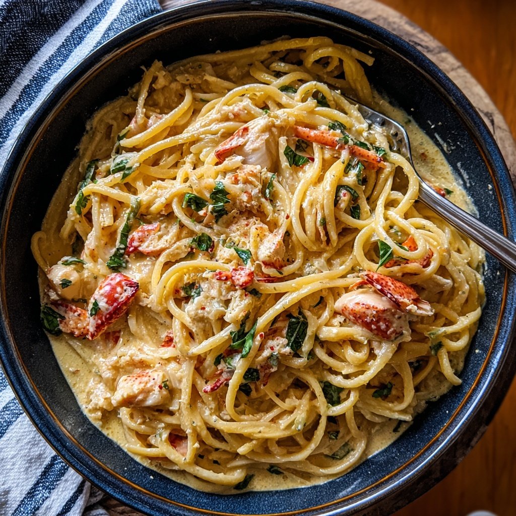 Creamy Lobster Pasta for Two