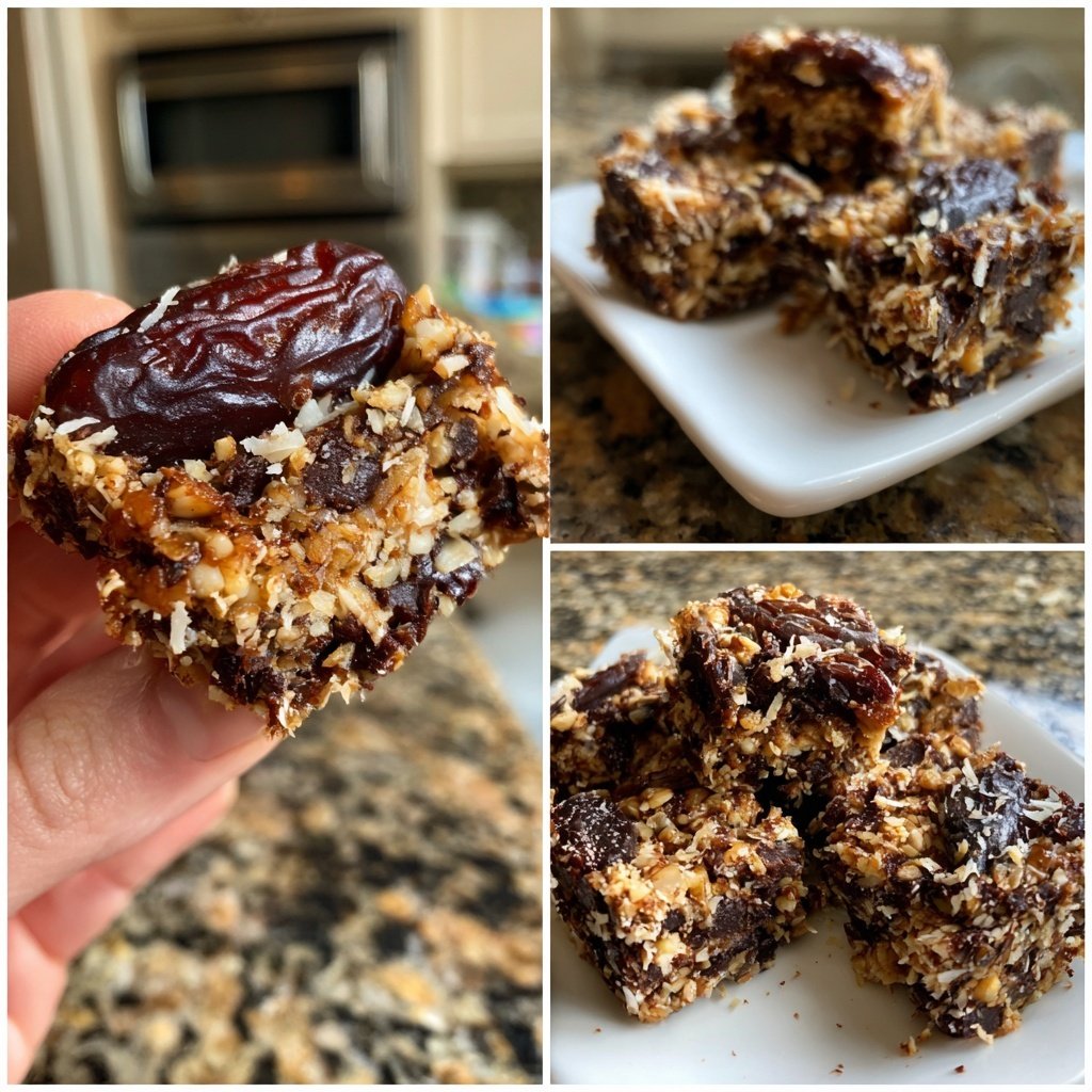 Chocolate Coconut Date Energy Squares