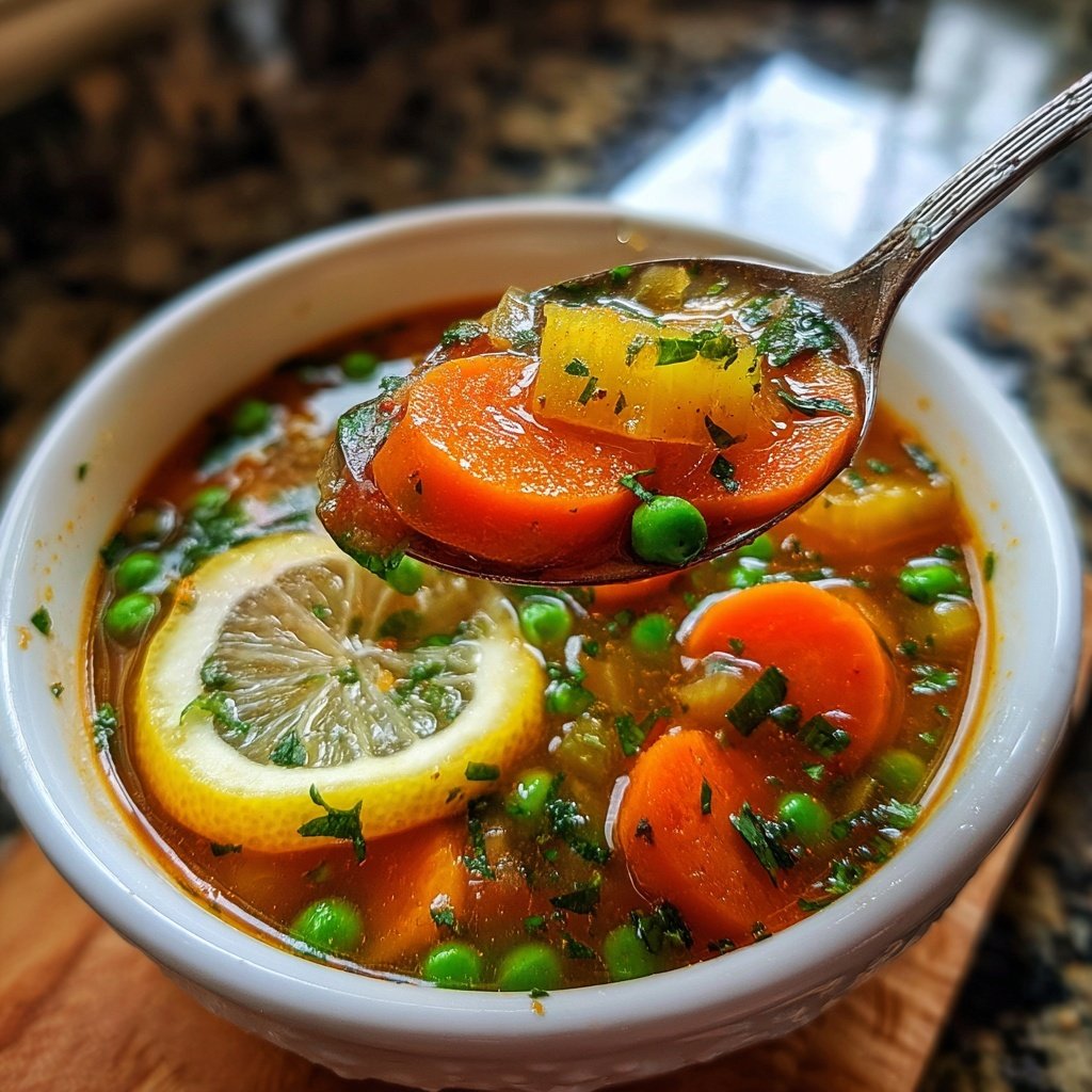 Spring Vegetable Soup With Lemon