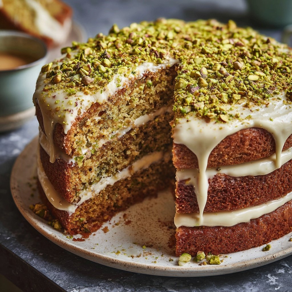 Pistachio Cake with Rose Water